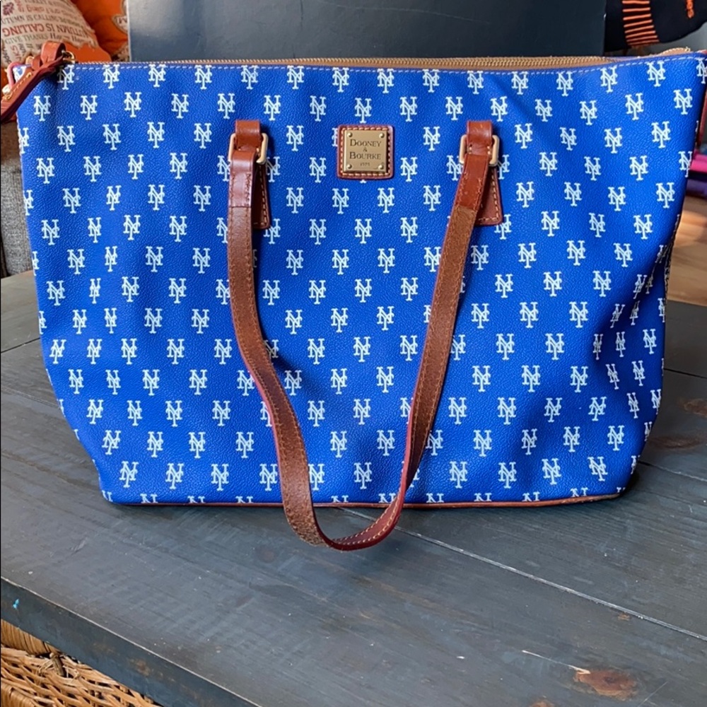 Dooney & Bourke NY Mets leather tote bag